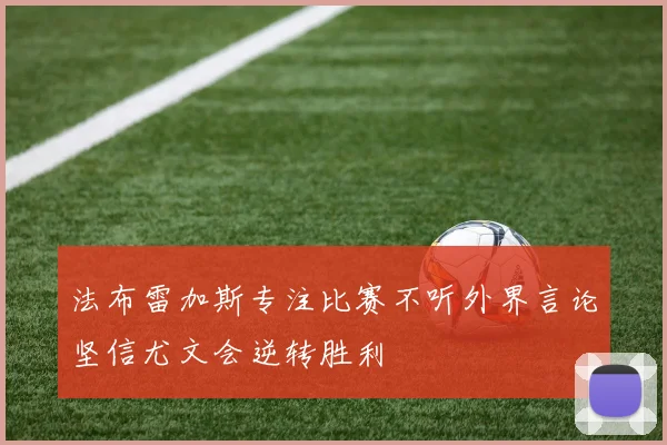 法布雷加斯专注比赛不听外界言论坚信尤文会逆转胜利